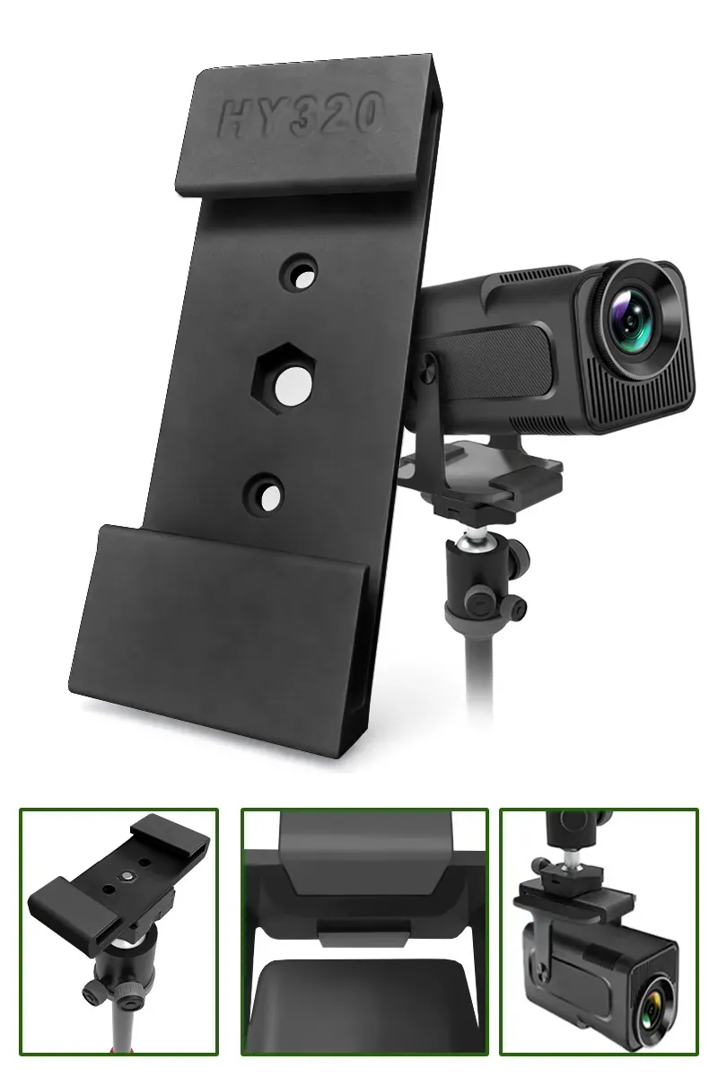 Suporte Para Projetor HY300 de Teto e Parede Ajustavel Preto foto 1