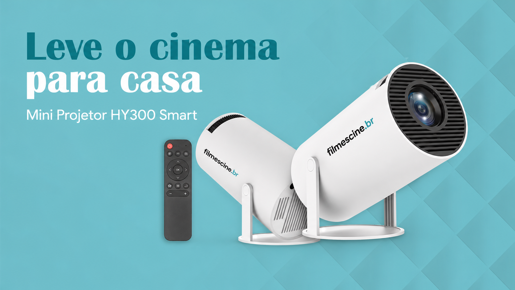 Mini Projetor HY300 criando cinema em casa